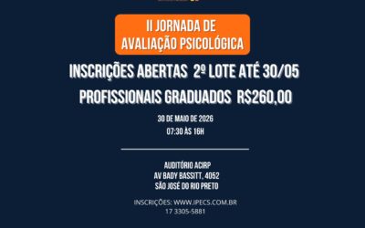 II JORNADA DE AVALIAÇÃO PSICOLÓGICA  – 30/05 Profissionais Graduados